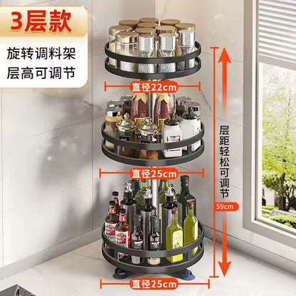 360°Rotation Spice Rack Organizer